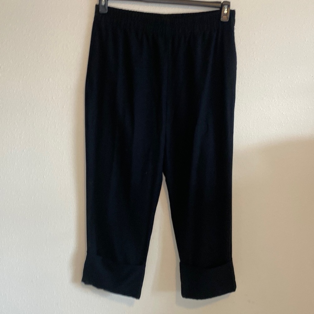 Cuffed black pants
